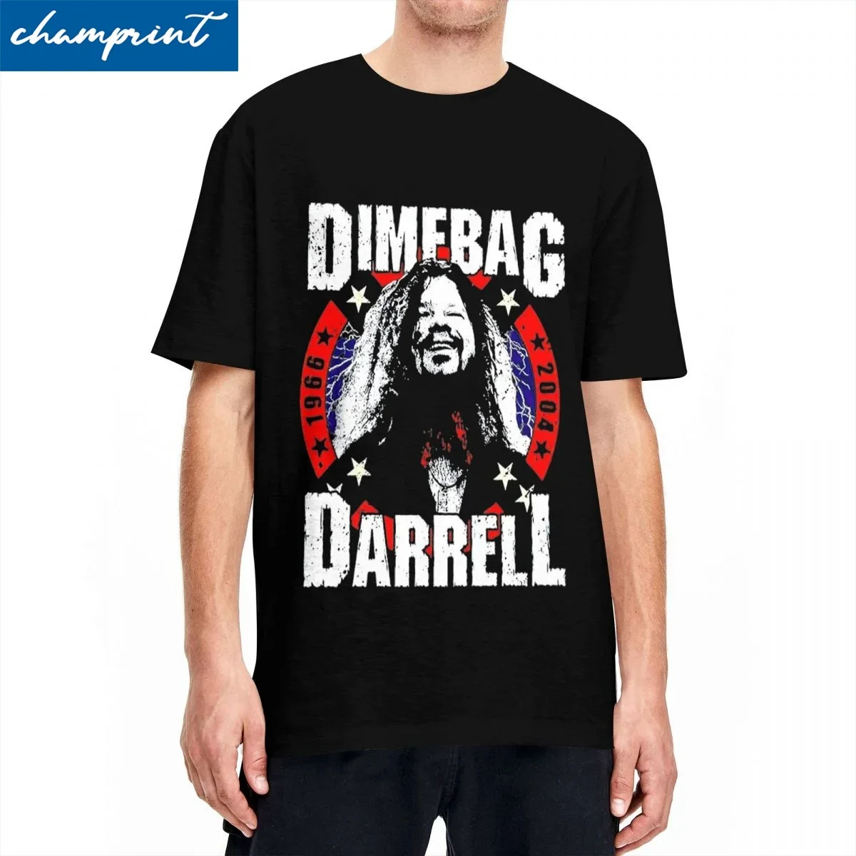 

Pantera Dimebag Darrell Tshirts Men 100%Cotton Clothes Novelty Heavy Mental Rock Band Round Neck Short Sleeve