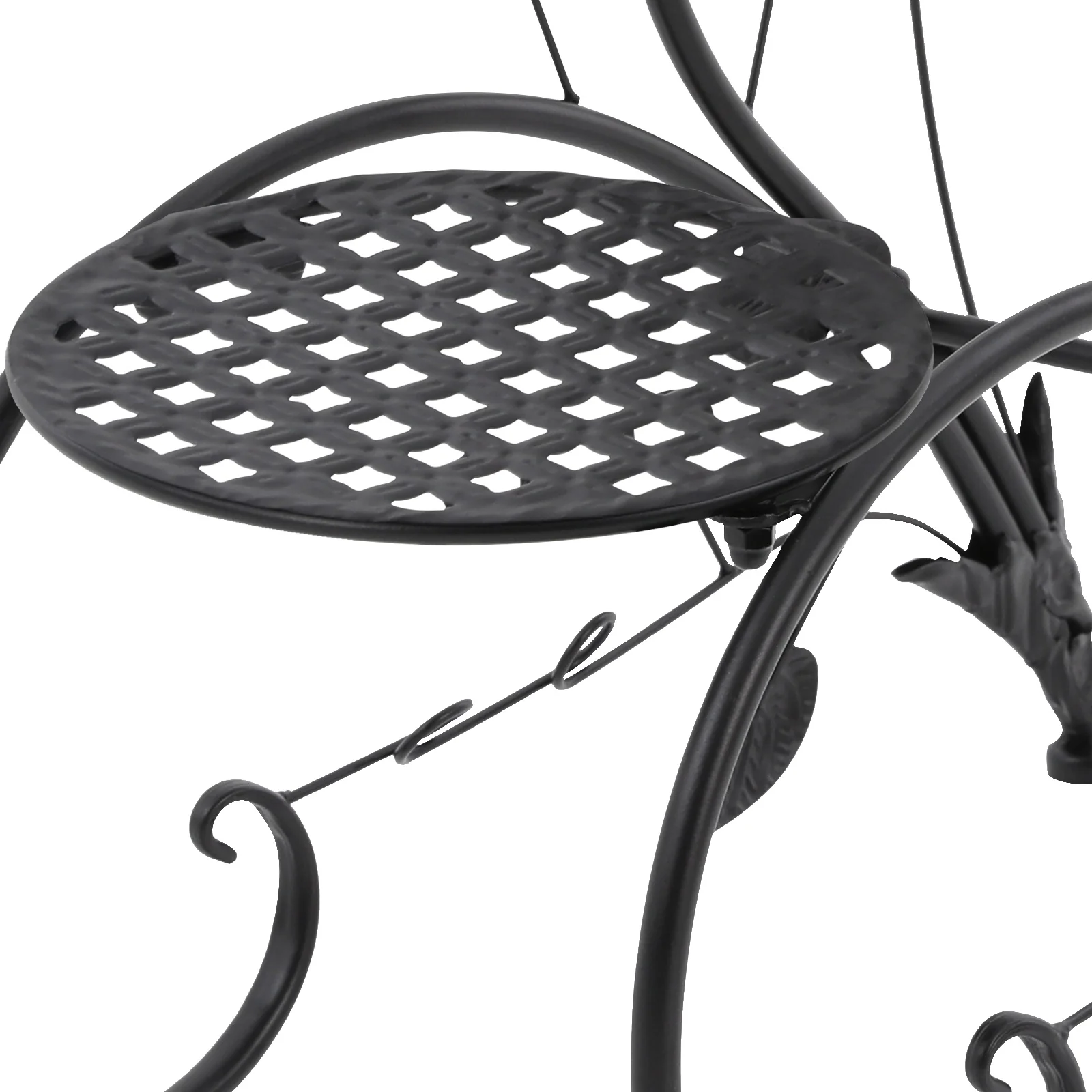2er-Pack Metall-Blumenständer - Vintage Schwarz/Weiß Pflanzenregal für Balkon/Garten/Wohnzimmer – Detail 15