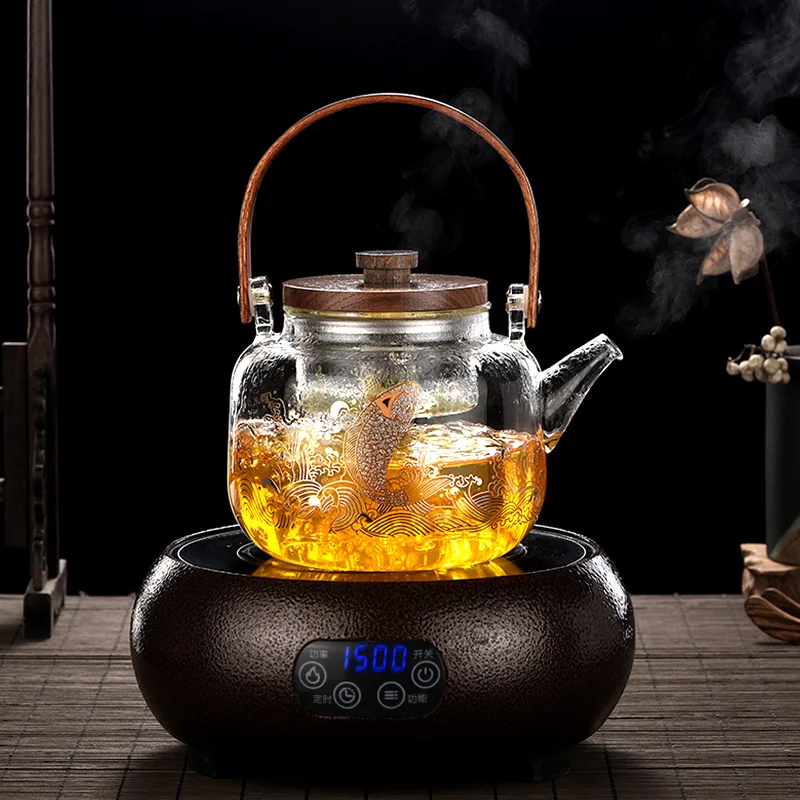 800mlGlassTeapotTransparentWaterJugLargeCapacityTeaPotHeat