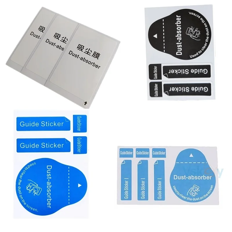 50Pcs Dedust Absorber Sticker for Watch Film Phone Tablet PC Screen Protector Dust Removal Paper Alcohol Package Cleaning Tools |