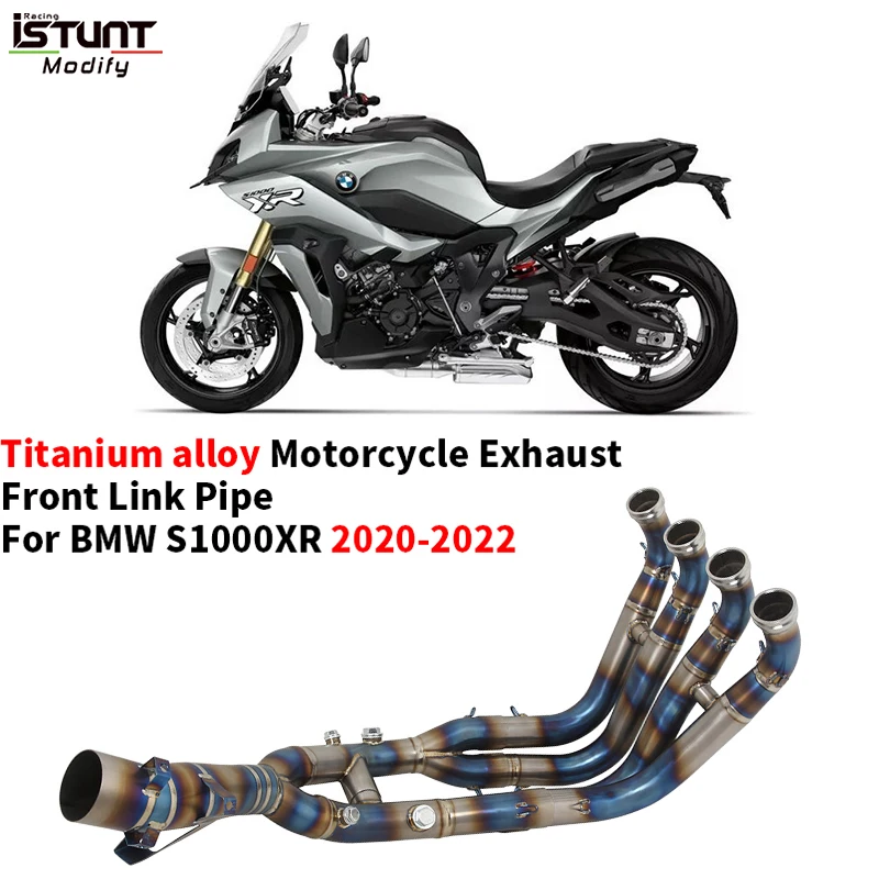 

For BMW S1000XR S1000 XR 2020 2021 2022 2023 Motorcycle Exhaust Full Systems Escape Moto Modify Titanium Alloy Front Link Pipe