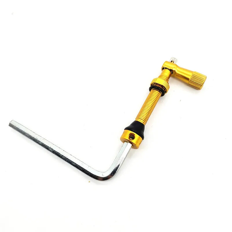 44mm Bike Tubeless Tire Valve With Wrench Cap Road Bike MTB Presta No Tube Valves Aluminum Alloy bicycle tire valve cap bicycle valve cap bicycle tubeless valve bicycle valve valve cap valve caps bicycle air valve air tyre valve stem