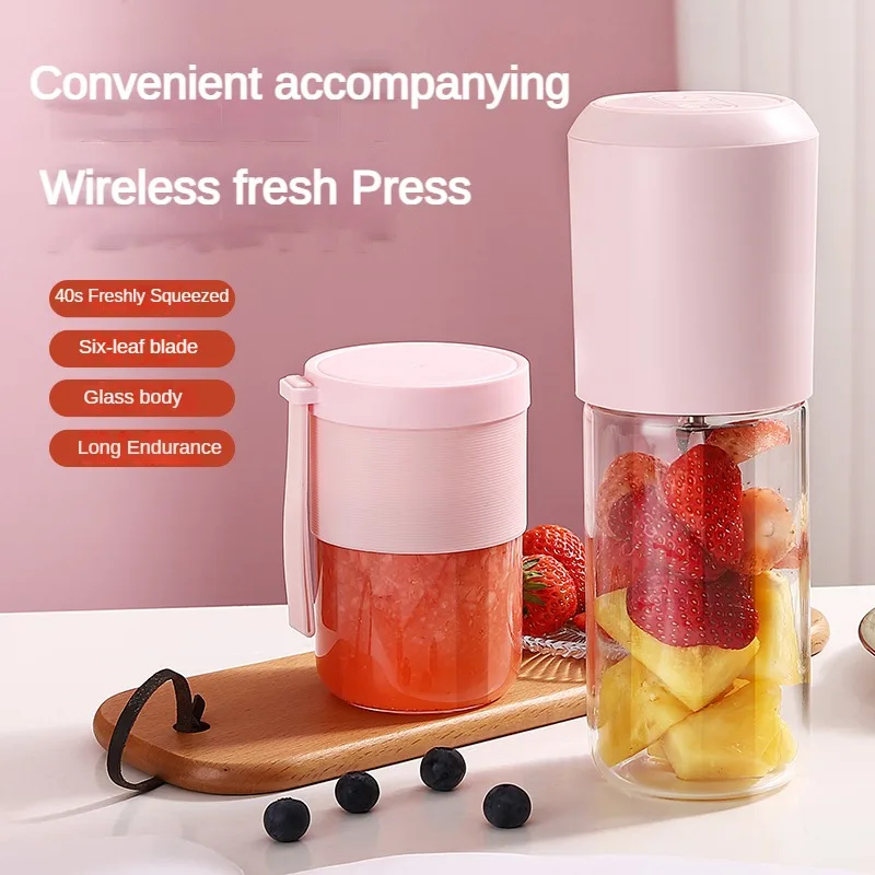 400ml Electric Fruit Juicer Portable Blender With Six Blade Head Juicers Mini Liquidificado Portátil Usb Mini Fruit Mixers Set