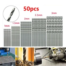 

1/1.5/2/2.5/3mm 50Pcs Professional Bits High Speed Steel Drill Bits Set High Quality Woodworking Tools Titanium Coated Drill✈✈✈