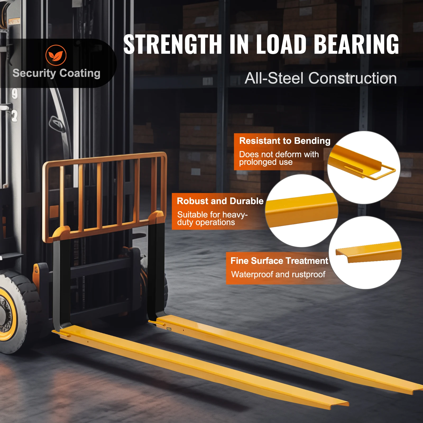 Carbon Steel Forklift Pallet Extensions for Heavy Duty Lifting
