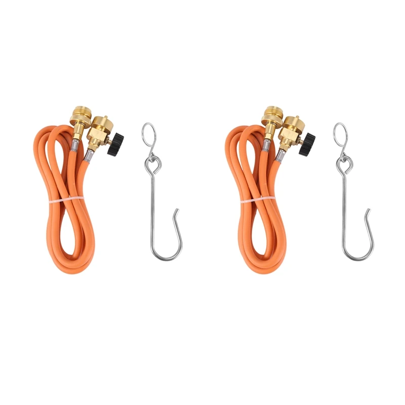 

2X Welding Torch Hose CGA600 1.5M (5Ft) Hose And Belt Hook For MAPP Torch Extension Kit