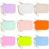 2024 Hot Selling Style Solid Color Nylon Waterproof Small Wallet Card Bag Coin Purse Key Chain Bags Accessories Holiday Gift 1