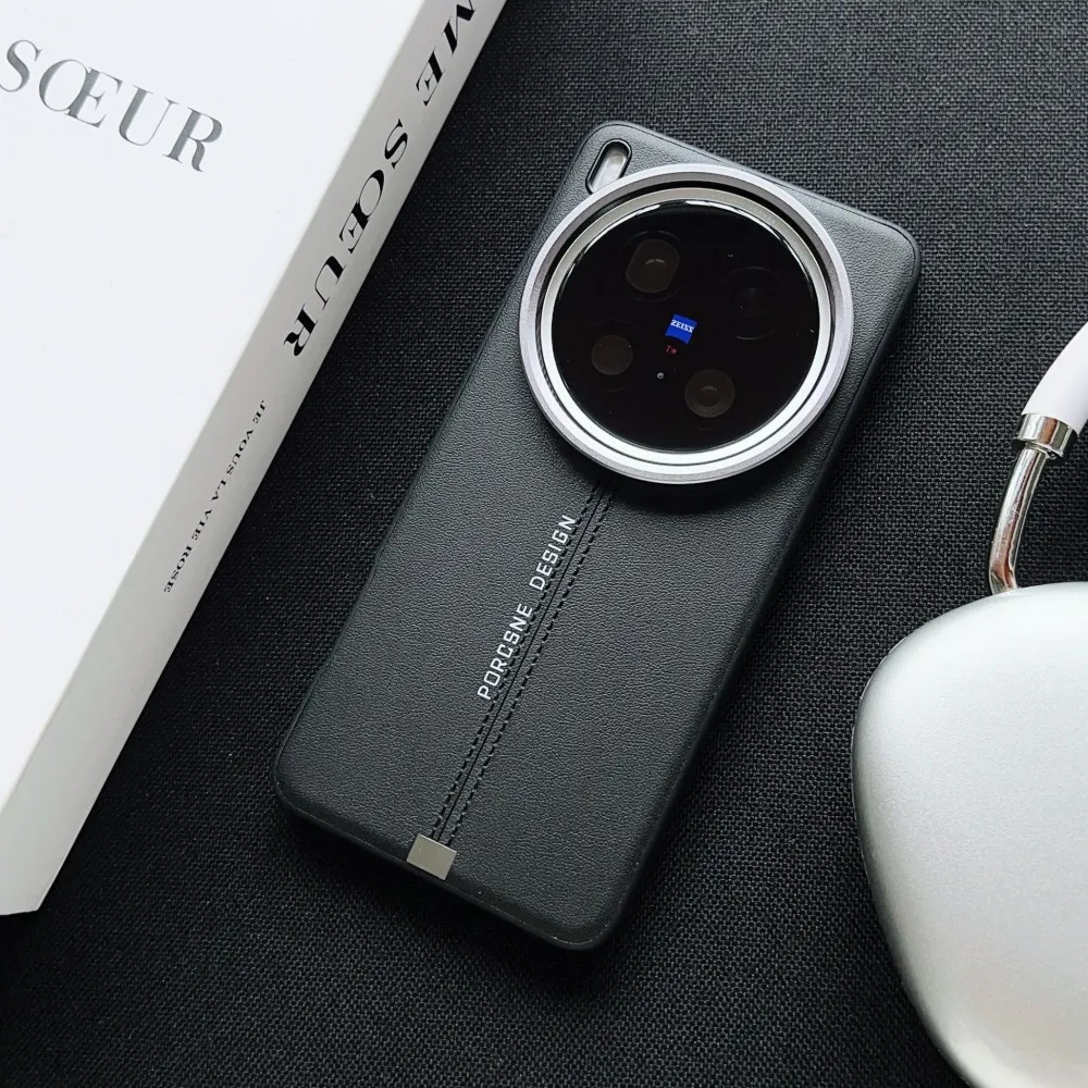Luxury PU Leather Magnetic Wireless Charging Protective Back Cover Case