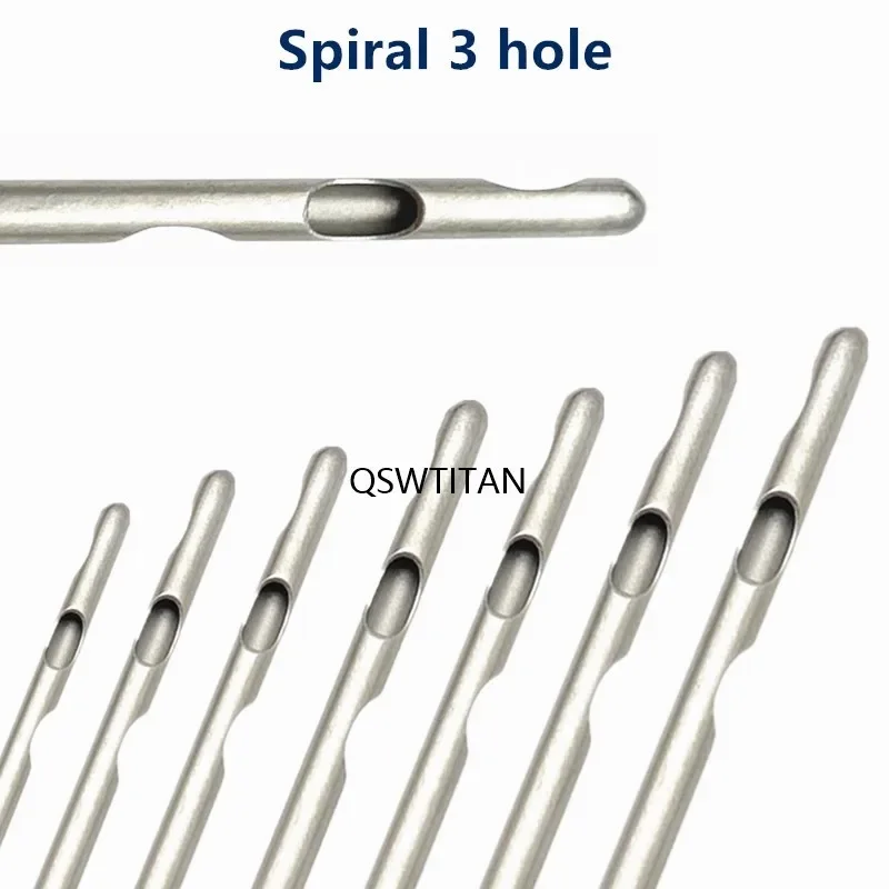 Spiral 3 Hole Liposuction Cannulas Facial Fat Transplant Needle for Liposuction beauty plastic surgical tool liposuction cannula brush