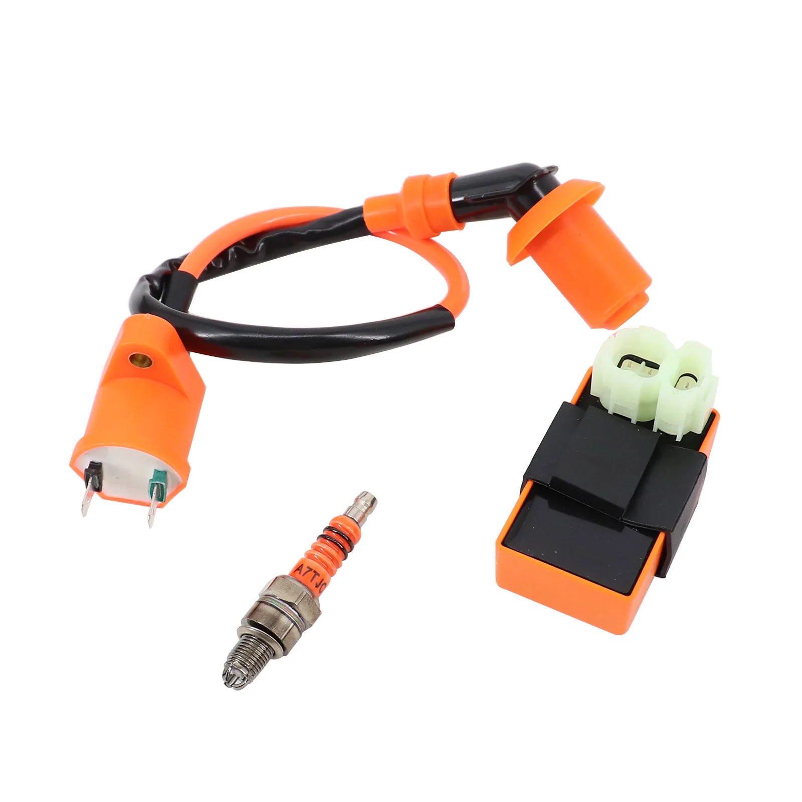 Bobina Di Accensione Racing A 2 Pin Per Motori Cinesi 4 Tempi 50-125 Cc – Aumenta La Tensione A 33.000 V, Set Con Cavo E Connettore