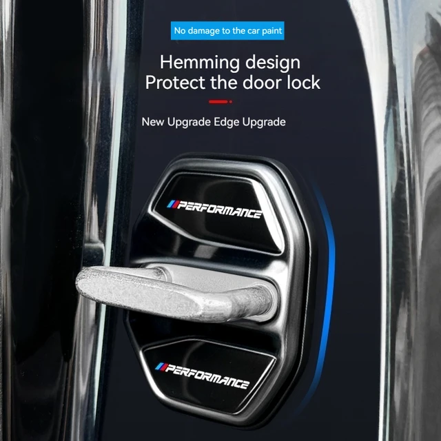 4pcs Car Door Lock Cover For BMW 3 5Series X1 X3 X4 X5 G20 G32 F48 G01 G02 F15 G05 G07 G11 Anti Rust Protective Trim accessories 2
