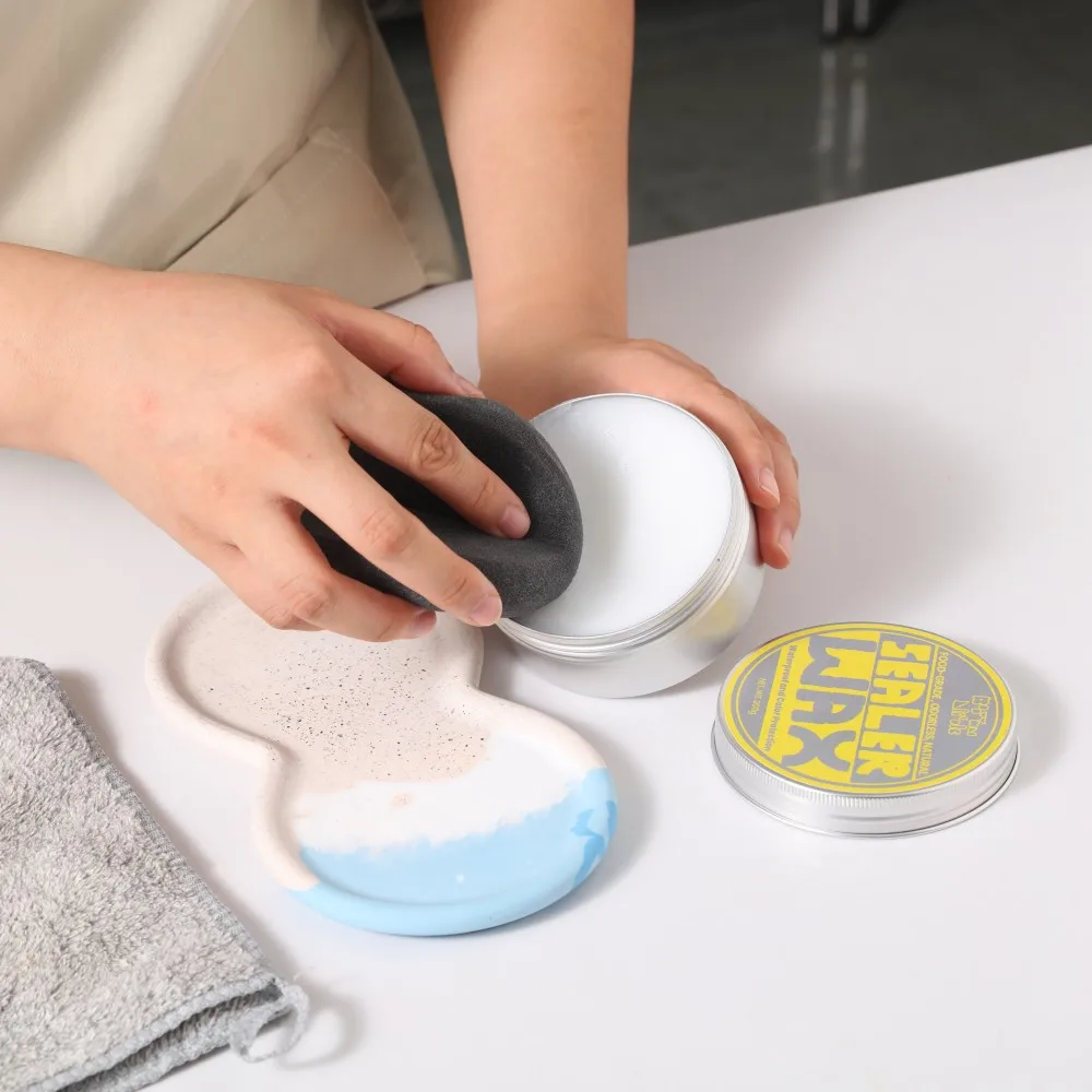 Sealer Wax Sets Boowan Nicole Jesmonite Sealer Wax Sets Elevate Color Natural Food Grade Sealer Wax for Concrete Gypsum Plaster