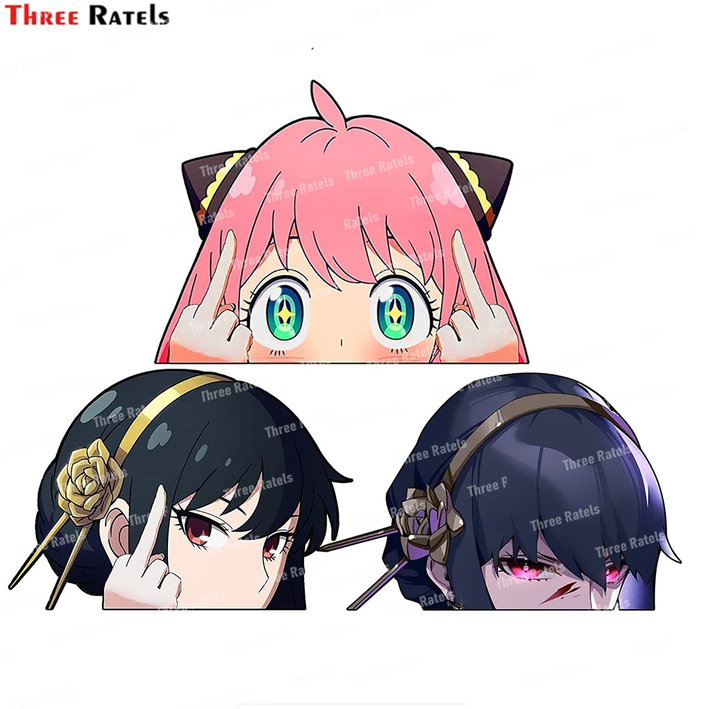 Tre Ratels I911 Spy X Family Middle Figure Peeker Adesivi Per Auto Moto Windows Decalcomania Laptop Caravan Protezione Solare Impermeabile