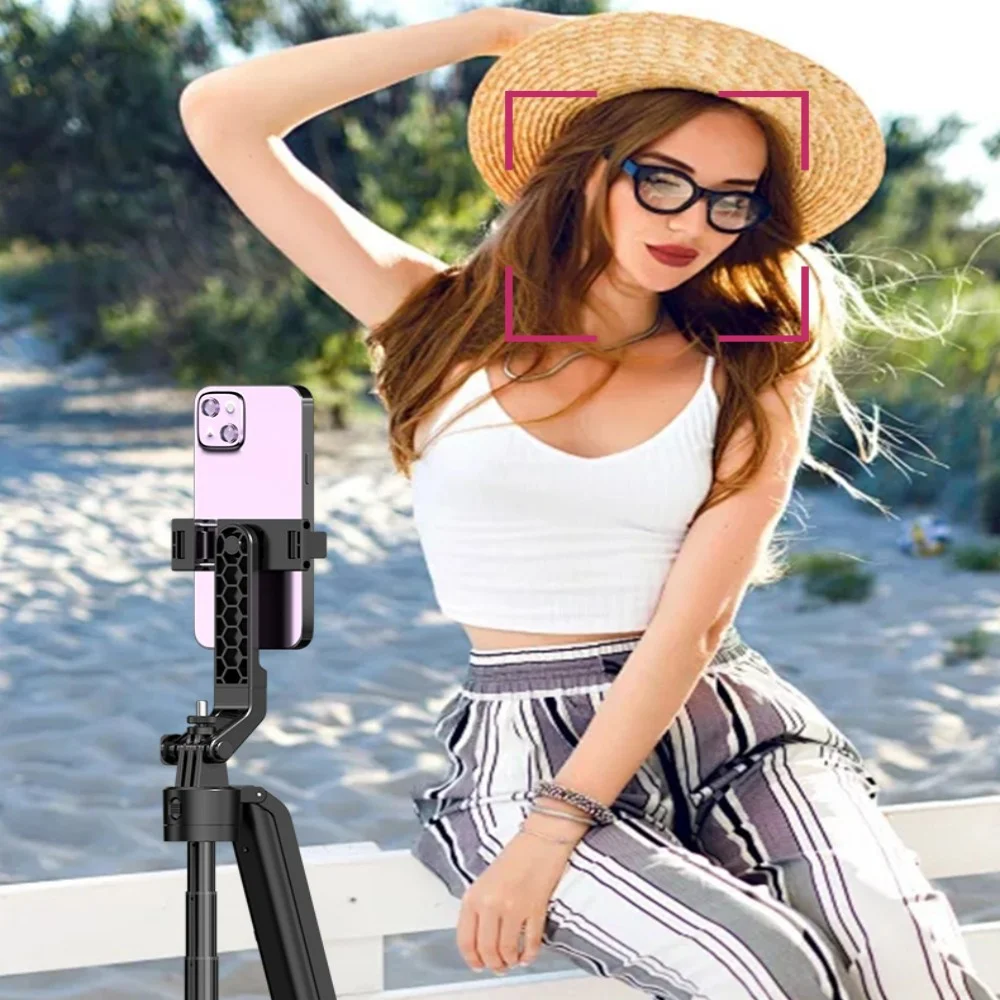 Gimbal Stabilizer Wireless Selfie Stick Foldable Tripod Holder With Bluetooth Shutter Monopod For IOS Android Selfie Stick Tripod Handheld Gimbal Stabilizer Handheld Gimbal Gimbal Stabilizer Selfie Stick