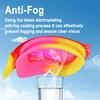 JSJM Colorful Children Silicone Swimming Goggles Anti-Fog UV Swimming Glasses Silicone Swim Eyewear Kids + PU Swim Cap Gifts Set 5