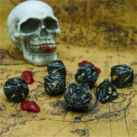 7 Hollow Metal Dice Set Metal Multi sided Dice Metal Dice Set D&D Suitable for Large DND Dungeon and Dragon Role Playing Games 1