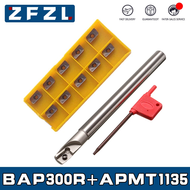 BAP300R Milling Cutter APMT1135 milling blade BAP300 Roughing right angle milling CNC boring Machining handle Milling Tool bar
