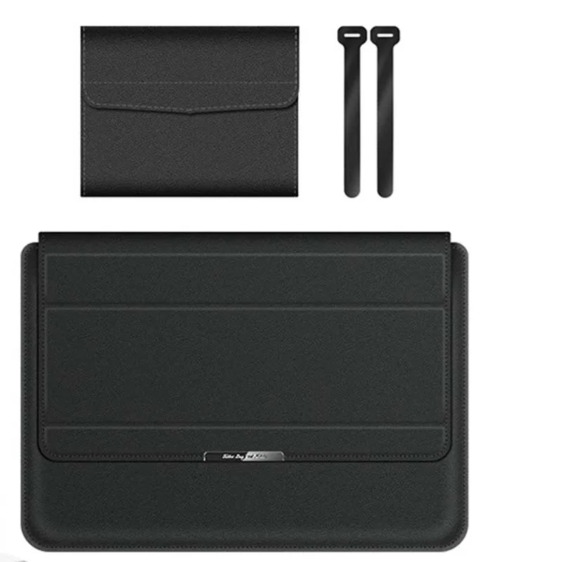 Enhanced Laptop Sleeve and Accessory Organizer with Foldable Stand & Wrist Rest Pad
