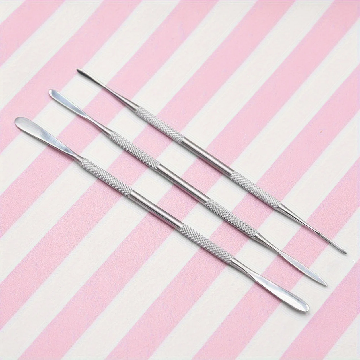 3 יחידות ספטולה מפלדת אל-חלד - כלי פיסול DIY מיני עם ראש כפול, כלי יצירה לחימר פלסטיק אולטרה-קל