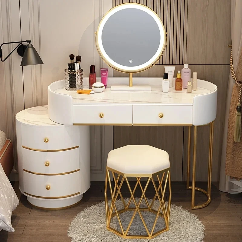 Storage Luxury Vanity Table Girls Nordic Modern Multifunctional Vanity Table Organizers Modern Comoda Pra Quarto Furniture