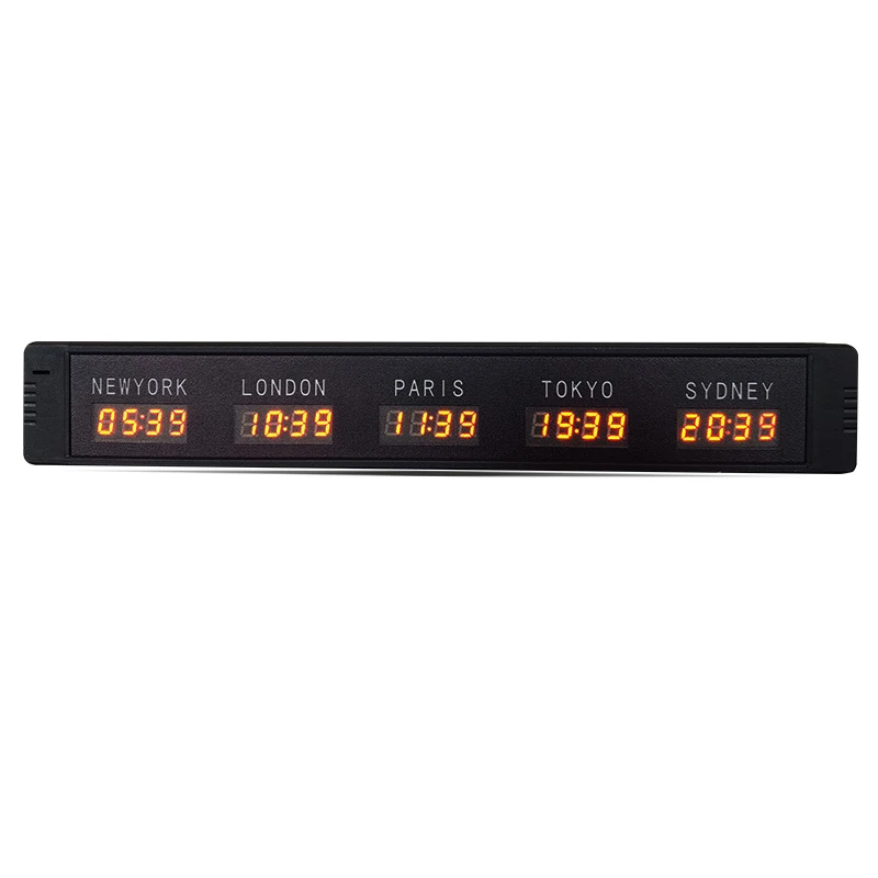 The securities market and securities firms use a 5-time zone clock/desktop world clock 5