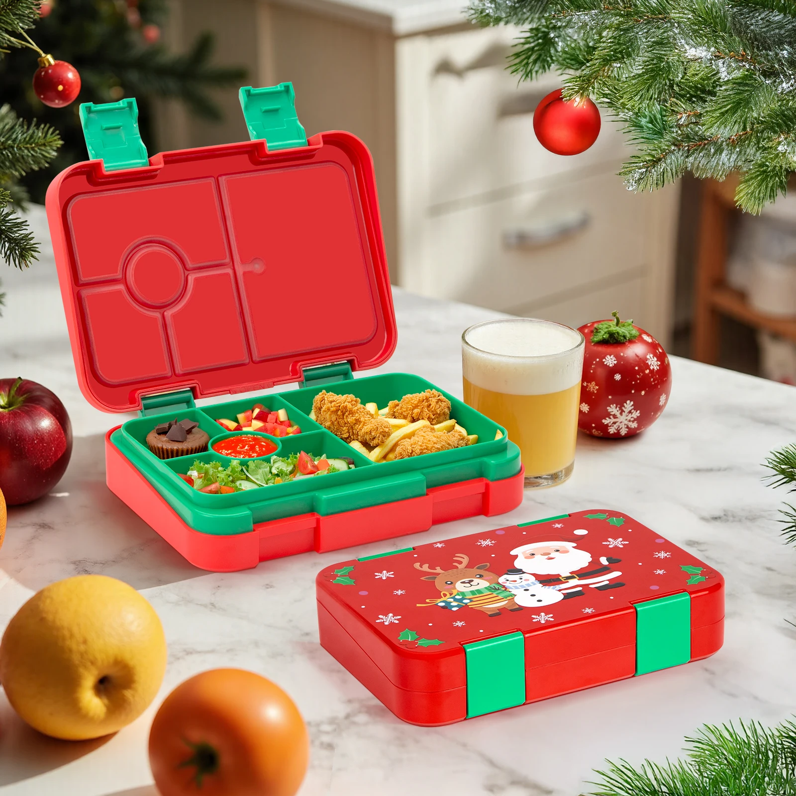Kids Lunch Box Student Microwave Safe Travel Bento Box Halloween Container Portable Leak Proof Fruit Salad Bento