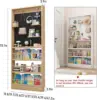 behind door bookshelf,Toddler Bookshelf,Storage Cabinets,Organizer for Toys and Books,Storage rack with perforated board,for 2