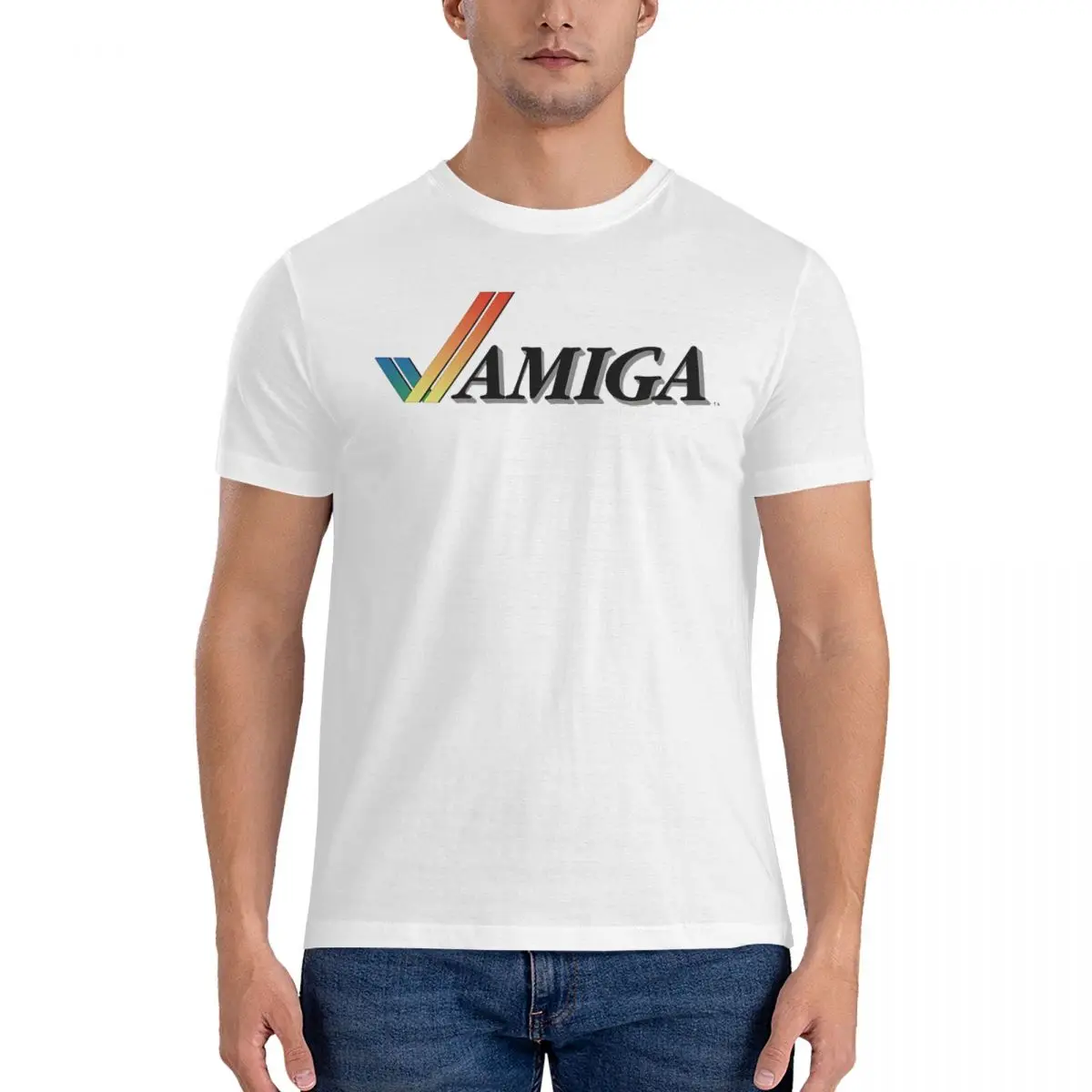 Amiga T-Shirt Per Uomo Commodore Amiga 500 Vintage 100% Cotone Tees Girocollo Manica Corta T Shirt Vestiti Estivi