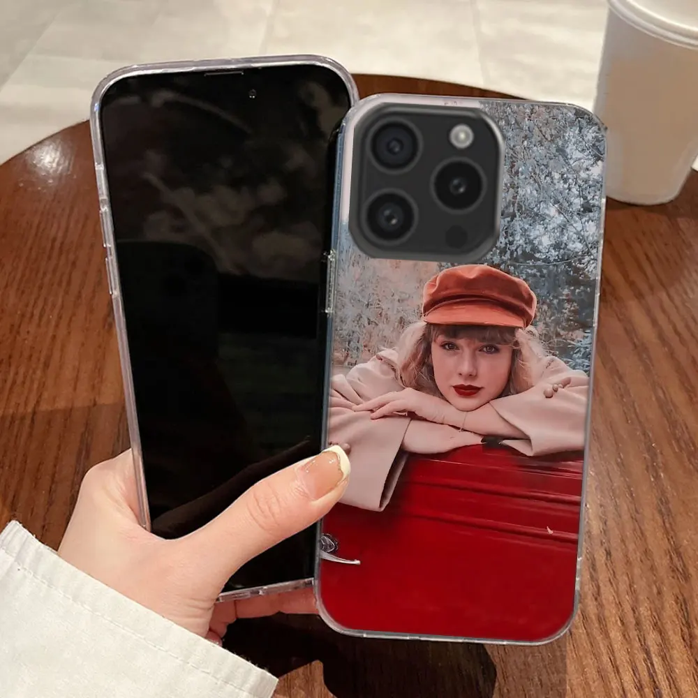 thumbnail image 1 of Funda de teléfono transparente T-Taylors S-Swifts para Aplee iPhone 12 13 Mini 14+ 15 Plus 16 Pro Max Funda 11 Pro X XS Max Coque Hard PC Cell, 1 of 5