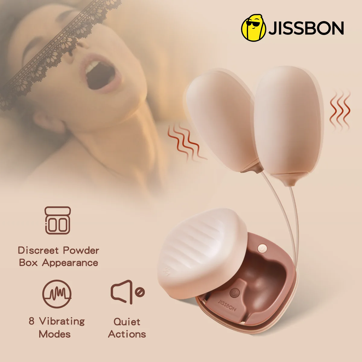 Jissbon Dual Vibration Egg Penetration Vagina Vibrator G-spot Clitoral Stimulation 8 Pleasure Sexmachine Sexy Adult Female Toys