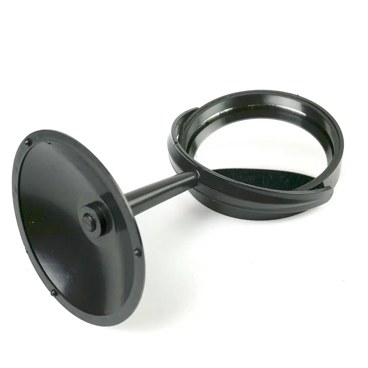 Convex Mirror Diameter 10cm Physics Teaching Experiment Equipment Magnifying Optical Glass with Base Bracket