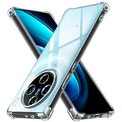 Shockproof TPU Clear Phone Case - Soft Protective Cover for Vivo X90 (Clear)