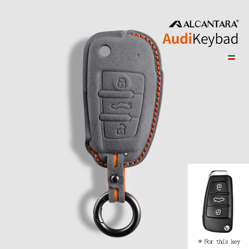 

Car Remote Key Case Cover Shell For Audi A4 B9 A5 A6 8S 8W Q5 Q7 S4 S5 S7 TT TTS TFSI RS Alcantara Keycase Protect Fob Keyless