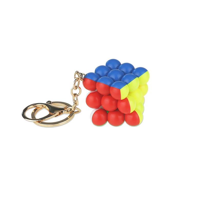 

Creative Colorful Beads Third-order Cube Keychain Pendant Mini Cube Toy Models Children's Puzzle Toys Kids Stress Relief Toys