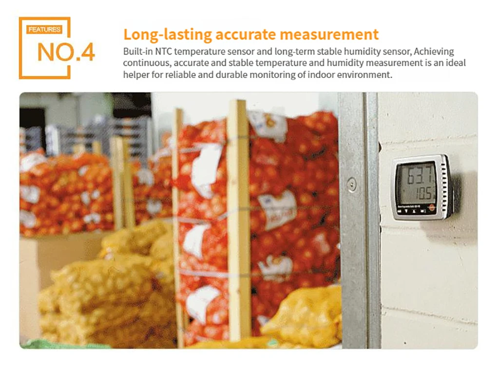 Testo 608-H1/H2 Electronic High Precision Thermohygrometer LCD Display Temperatu