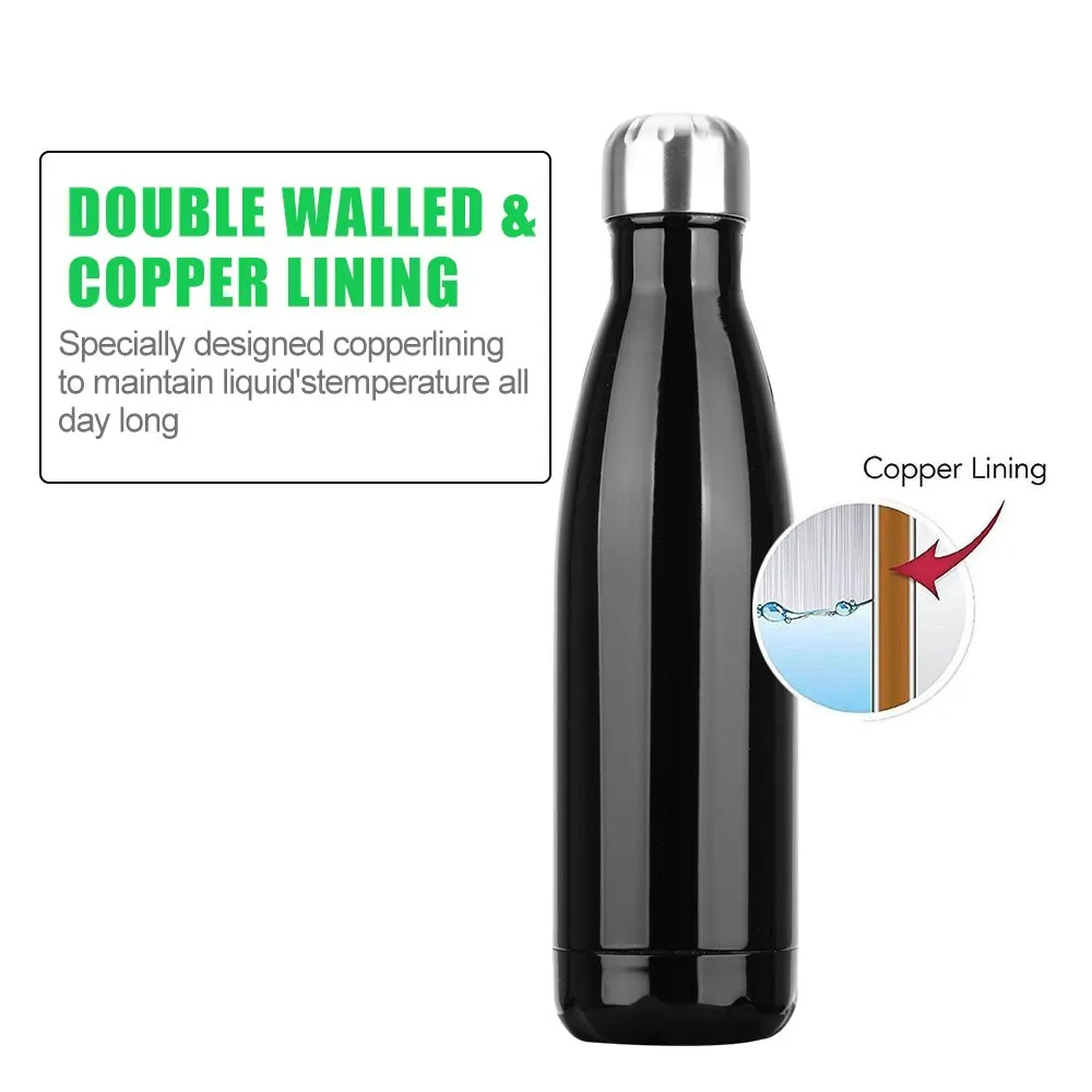 Description Picture 6 of item1PC 500ml Sport Bottles Double Wall Insulated Vacuum Flask Stainless Steel Water Bottle Cola Water Thermos Vacuum Flask Drinkwar