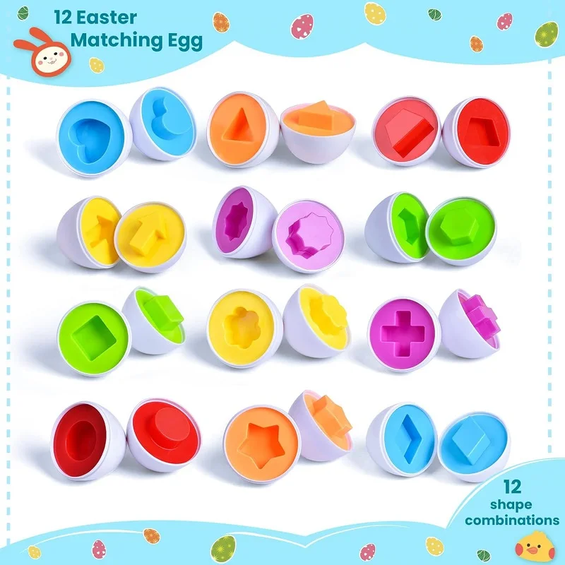 Educational Puzzles Montessori Smart Eggs Toy For Children 2 3Y