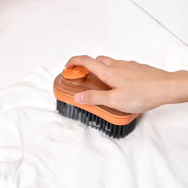 Ruhák Súroló Tartós Bozót Kefe Gyönyörű Formájú Függő Formatervezésű Cipő Ruházati Bozótkefe Szappan Adagolóval