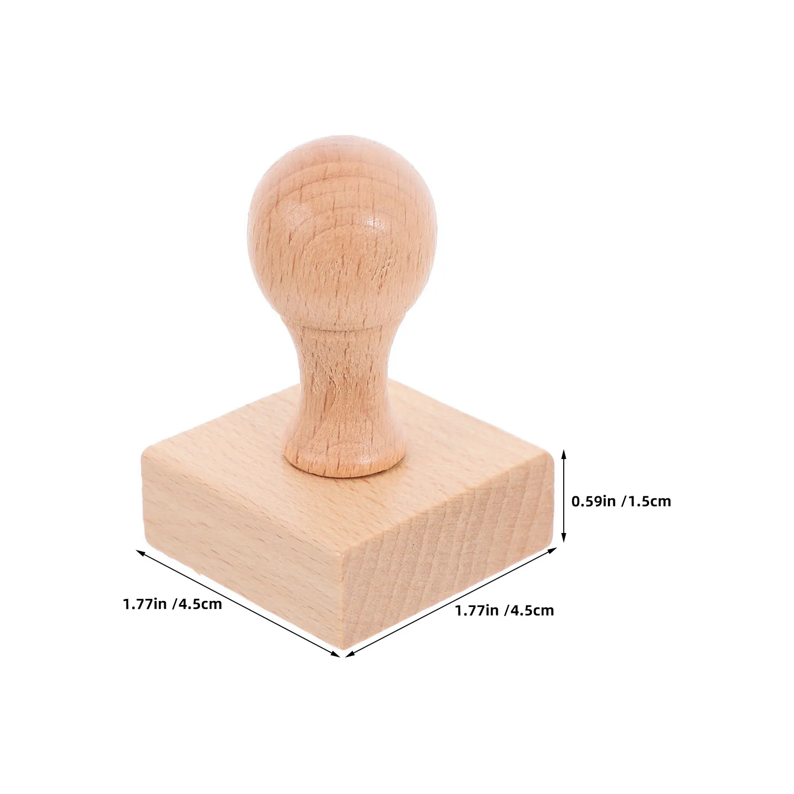 2Pcs 나무 스탬프 라운드 핸들 DIY 공예용 빈 도장 스크랩북킹 카드 만들기 일기 장식 창의력을 위한 나무 스탬프