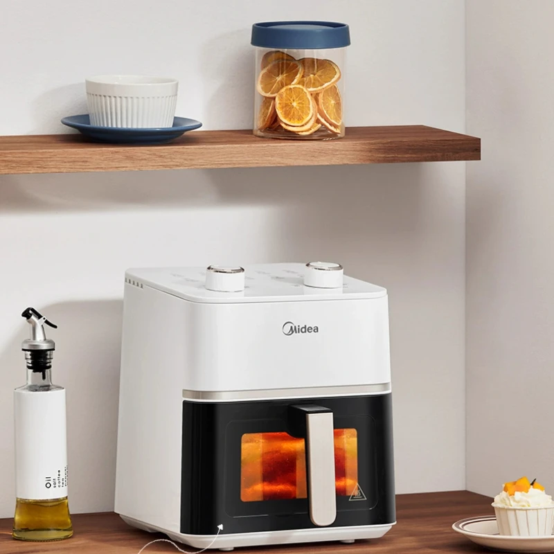 5.5L Visual Air Fryer Oven with Digital Touchscreen, 8-in-1 Oil-Free Roaster, 360&deg; View Cooking Machine for Family