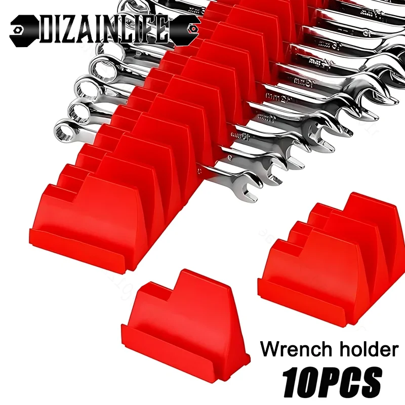 Wrench Pro Upright Storage Organizer 20 Wrenches Magnetic Hexagonal Head Style Modular Toolbox Holder Made Durable Plastic wrench organizer wrench holder tool organizer