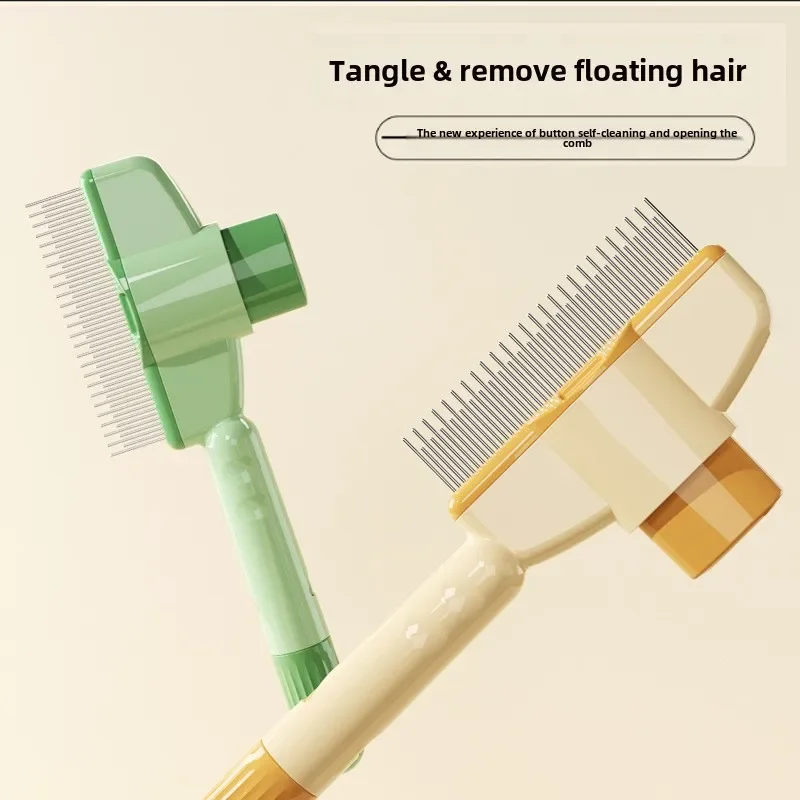 Cat Comb Knot Removal Floating Hair Artifact Long Hair Pet Self Cleaning Row Dog Cats Combs Grooming Supplies Flea Remove 4