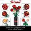 818PCS Flower Bouquet Building Block Red Rose White Rose Vase Bricks Toy Set Valentine's Day Christmas Gifts Creative Decoration 3
