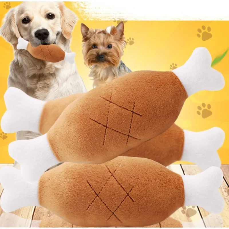 

Puppy Pet Play Chew Toys Cute Chicken Legs Plush Squeaky Toy Pet Products For Dogs Cats Pets Supplies Dog Toys