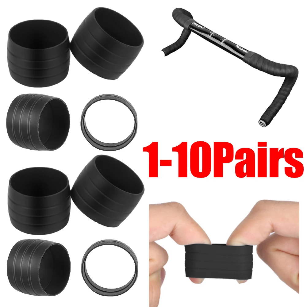 Bicycle Handlebar Strap Cycling Bike Plug Bicycle Riding Silicone Handlebar Buckle Sleeve Fixed Ring Portable Waterproof Cycling Elements