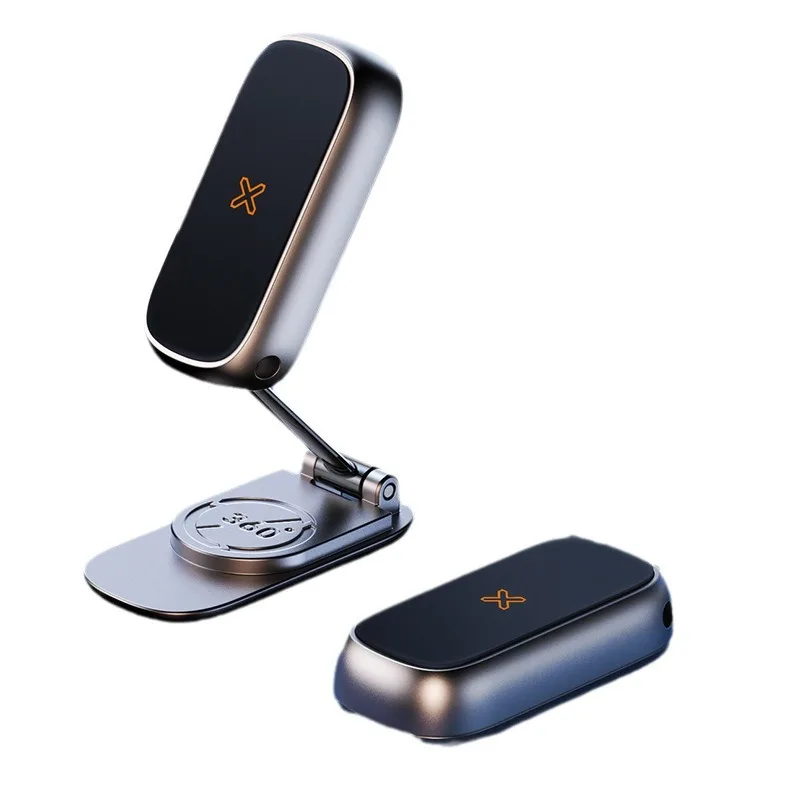 Car Tablet Phone Holder Magnetic Car Mount All-Metal Strongest Magnet Foldable Phone Holder for Car Dashboard Tesla Phone Mount For iPhone