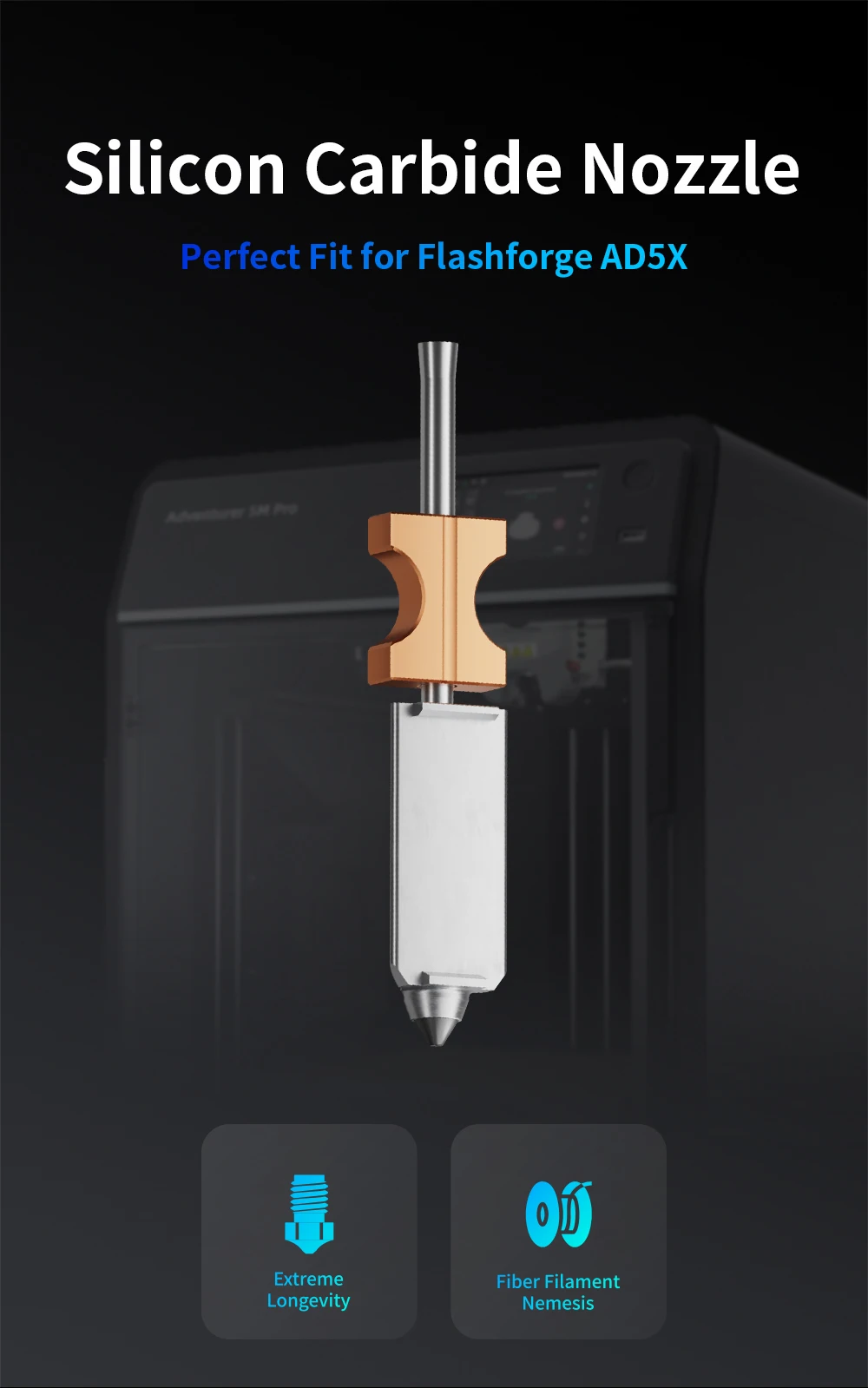 Trianglelab＆Phaetus Silicon Carbide Nozzle Perfect Fit for
