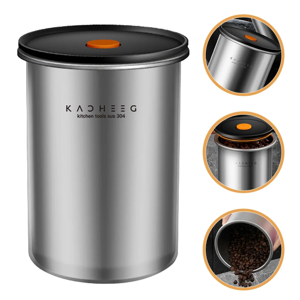 

Coffee Can Bean Storage Container Airtight Containers Shelf Canister Sealed Food for Ground Kitchen Jar
