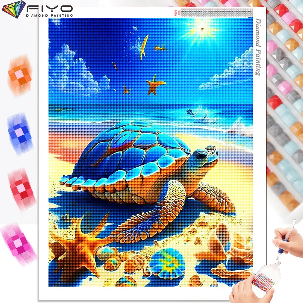 Sea Turtle In The Ocean - 5D Diamond Painting 