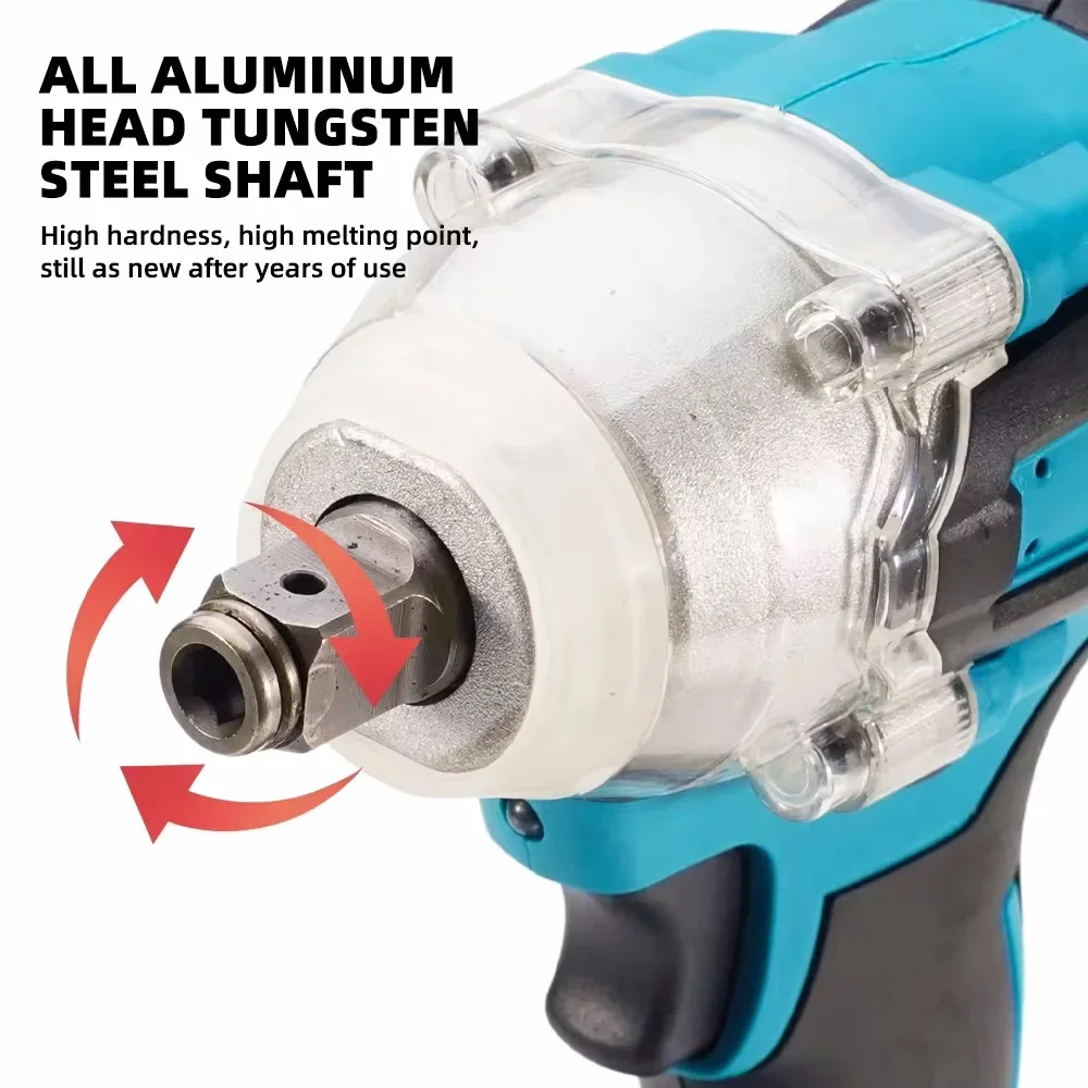 JANGKLIFE Cordless Electric Impact Wrench Power Tool Brushless Electric Wrench Hand Drill Socket For 21V Battery 5